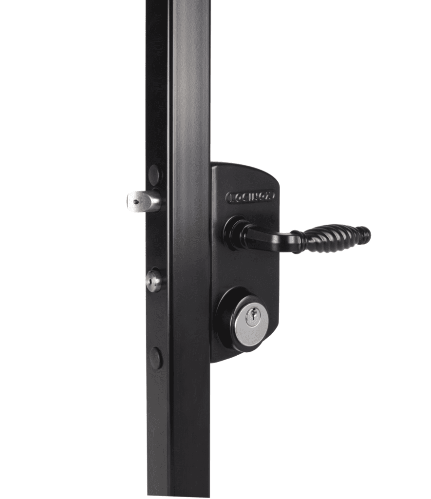 LUKY Surface mounted US Mortise cylinder gate lock (USA) PIC BLACK